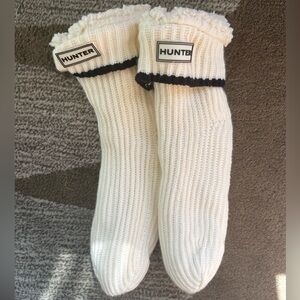 Hunter Cream Sherpa Lined Ribbed Socks